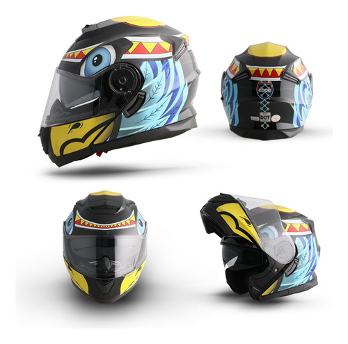 Casco Abatible De Moto Edge Legend Con Certificado Dot Ktm