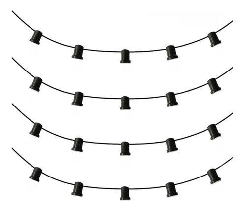 Guirnalda 10 Metros 10 Portalámparas Extensible Ficha Hembra