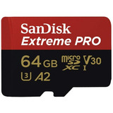 Cartão Microsd Uhs-i Sandisk Extreme Pro De 64 Gb Com Adapta