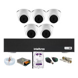 Kit Intelbras 5 Dome Vhl 1220d Dvr 3008c Fullhd C/1tb Purple