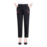 Pantalon Tiro Alto Casual Elegante Pantalones De Cigarrillo