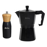 Set Molinillo 15cm Cafetera 6 Tazas Black Hudson Original