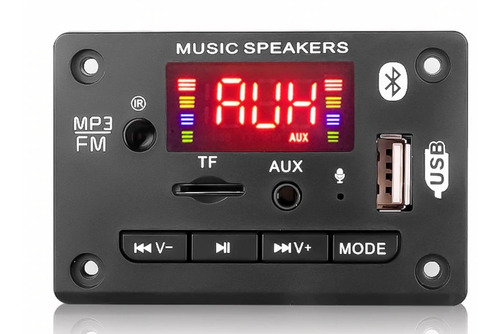 Módulo Placa P/ Amplificador Áudio Mp3 Bluetooth 5.0 Sd Usb 