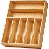 Organizador Umilife De Cajones De Cocina Madera De Bambu