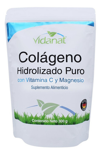 Colágeno Hidrolizado Puro Con Vitamina C Y Magnesio 300 G