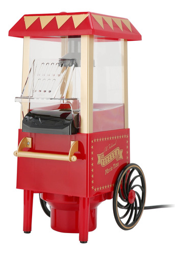 Máquina Automática Para Hacer Palomitas De Maíz Roja Retro