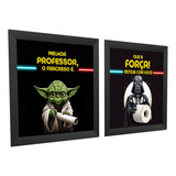 Kit 2 Quadros Decorativos Banheiro, Lavabo, Star Wars, Vidro