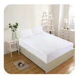 Cubre Colchón Impermeable Para Cama King Unicolor Blanco