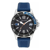 Reloj Nautica Mens Freeboard Silicona 44mm Original Color De La Correa Azul