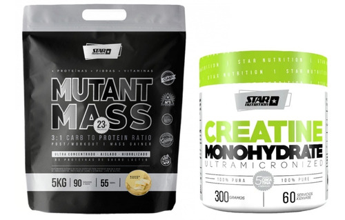 Combo Volumen Mutant Mass 5kg Creatina 300 Gr Star Nutrition