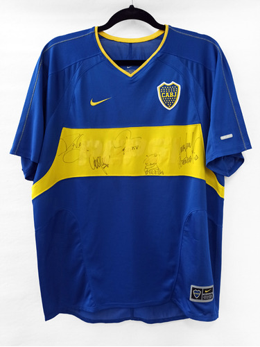 Camiseta Boca Nike 2003 Original Firmada Dorsal 5 Battaglia