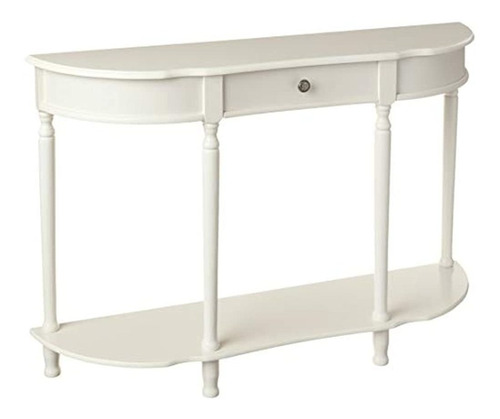 Frenchi Home Furnishing Console Sofa Table Con Cajon Blanco