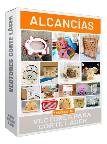 Pack Vectores Corte Laser Alcancias Archivos Digitales