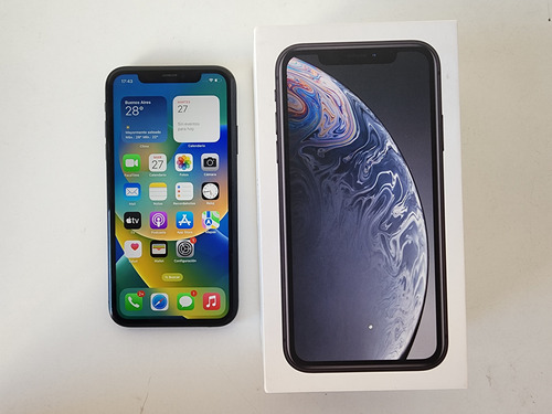 iPhone XR 128gb Negro Con Caja Bateria Al 77% - Leer Detalle