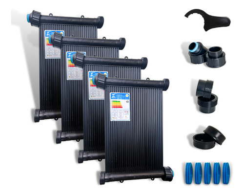 Kit Aquecedor Solar 24 Placas De 3metros + Kit Fechamento