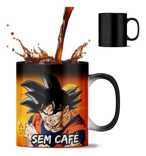 Caneca Magica Goku Dragon Ball Com Café Sem Café 325 Ml