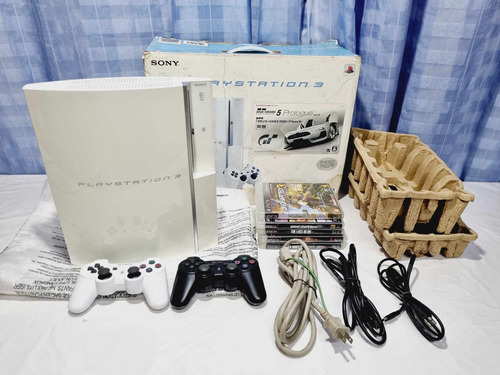 60- Ps3 Playstation 3 Fat Branco Gt5 Desbloq