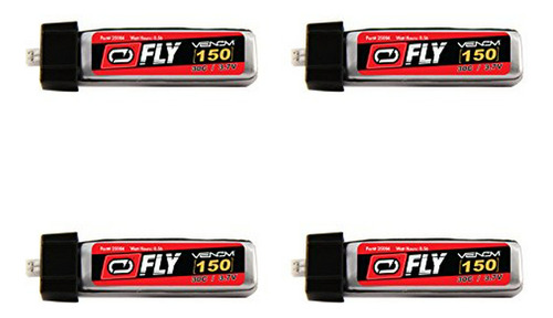 Veneno De Mosca 30c 3.7v 150mah 1s Lipo Batería Con E-flite 