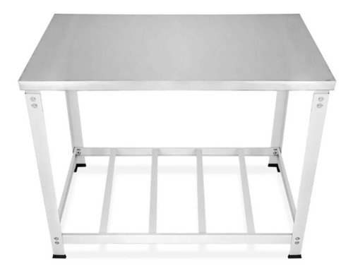 Mesa De Serviço Ind Aço Inox 120 X 70 Com Prateleira