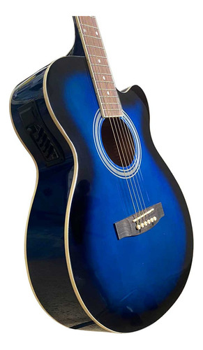 Segovia Sgf238cebl Guitarra Electro Acústica Azul Sombreado Material Del Diapasón Otro Orientación De La Mano Diestro