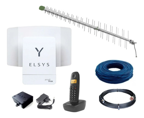 Kit Celular Rural E Internet Sem Fio Intelbras + Tel + Ant 
