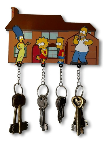 Porta Llaves Familia Simpsons Colorido