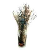 1 Mini Vaso Flores Desidratada Capim Dos Pampas Flor Natural