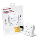 Protector Contra Sobretensiones De Placa De Pared Usb Honeyw