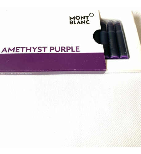 8 Cartuchos Montblanc Para Pluma Fuente Amethyst Purple