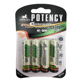 2 Kit Pilha Rec Aa 4700mah + 2 Kit Pilha Rec Aaa 2700 Mah