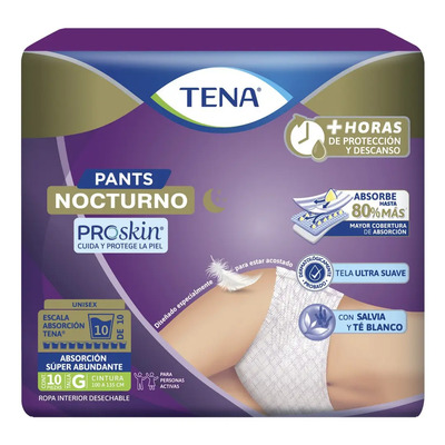 Pañales para adultos descartables Tena Pant Grande x 10 u | Envío gratis