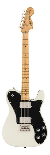Guitarra Eléctrica Squier By Fender Classic Vibe '70s Telecaster Deluxe De Álamo Olympic White Poliuretano Brillante Con Diapasón De Arce