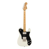 Guitarra Eléctrica Squier By Fender Classic Vibe '70s Telecaster Deluxe De Álamo Olympic White Poliuretano Brillante Con Diapasón De Arce