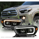 Faros  Proyector Led Drl Secuencial Toyota Tacoma 2016-2021