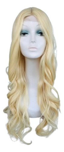 Peruca Front Lace Ondulada 70 Cm Super Natural + Touca Wig