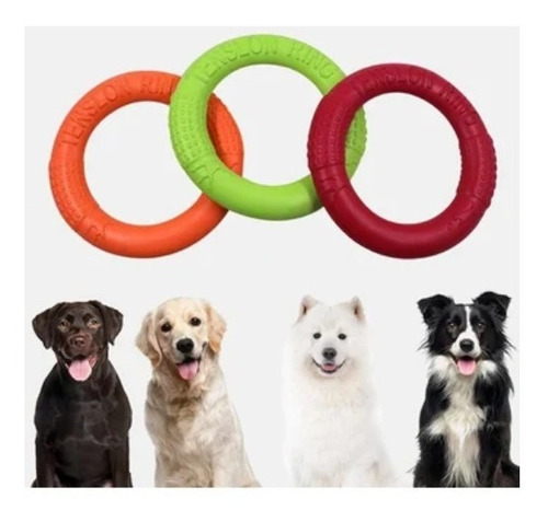 Pull Anillo Perro Mascota Frisbee 18 Cm. Espuma Anti-mordida