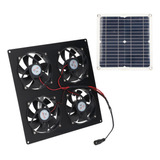 Ventilador Alimentado Por Panel Solar, 4 Ventiladores, 100 W