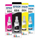Tinta Original Epson L220 L1300 L395 664 T644 L396 L355 Kit