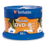 Dvd-r Verbatim 95137 4.7gb 16x Imprimible Con 50 Piezas