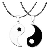 Collar Hombre Mujer Yin Yang Parejas Distancia Amigos 2 En 1