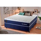 Cama Box Casal Lagras 138x188x66 Azul Molas Ensacadas