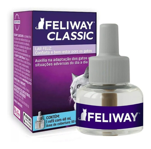 Feliway Classic Refil 48ml Ceva- Auxiliar Adaptação Gatos