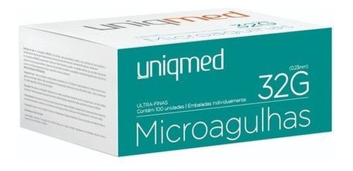 Microagulhas Para Toxina/mesoterapia 32gx4mm - Uniqmed 50 Un