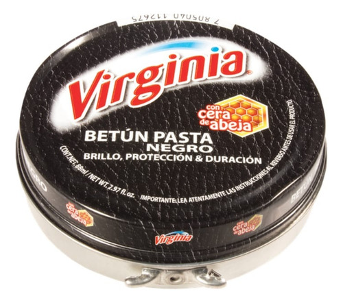 Betún Pasta Zapato Negra Virginia 88ml