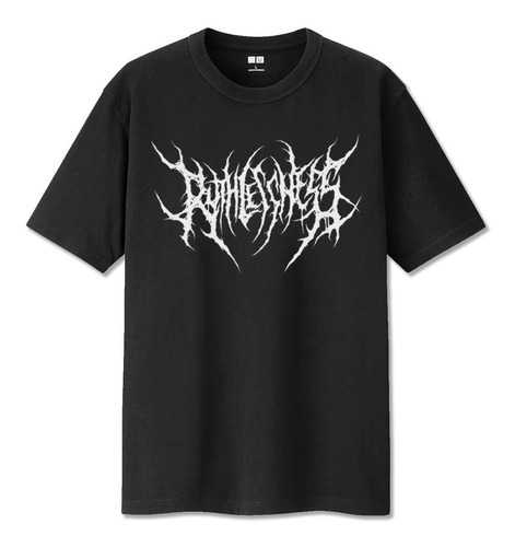 Remera De Algodón Ruthlessness - Goth Grunge Aesthetic Otaku