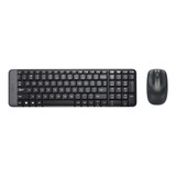 Kit Teclado E Mouse Sem Fio Mk220 Preto Logitech