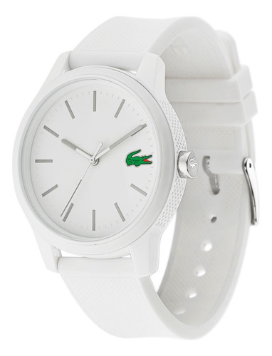 Reloj Lacoste 20109834 Original Unisex 42 Mm Silicona Blanco