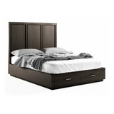 Base Edmund Gris Queen Size Box Mueble Base Cama Pieza