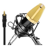 Microfono Pyle Pdmic71 Condensador Cardioide Negro Y Dorado