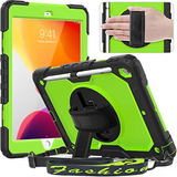 Funda Resistente Giratoria Para iPad 9th/ 8th/ 7th Gen Verde